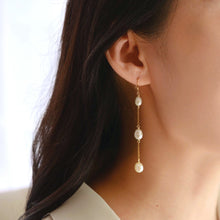Load image into Gallery viewer, Pearl dangle drop-Gold filled chain and Freshwater pearls  HE007
