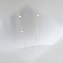 Load image into Gallery viewer, Floating pearl necklace | Freshwater pearls Gold filled chain HN014
