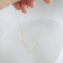 Load image into Gallery viewer, Floating pearl necklace | Freshwater pearls Gold filled chain HN014
