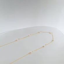 Load image into Gallery viewer, Floating pearl necklace | Freshwater pearls Gold filled chain HN014
