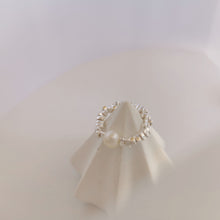 Load image into Gallery viewer, Polly silver beads pearl ring R001
