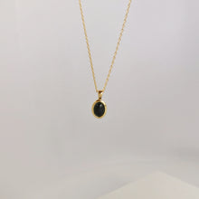 Load image into Gallery viewer, HN004 Black agate pendant necklace
