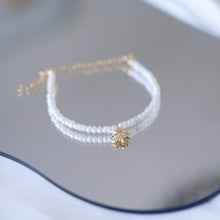 Load image into Gallery viewer, Tiny pearls bracelet | Freshwater pearls with little pendant HB010
