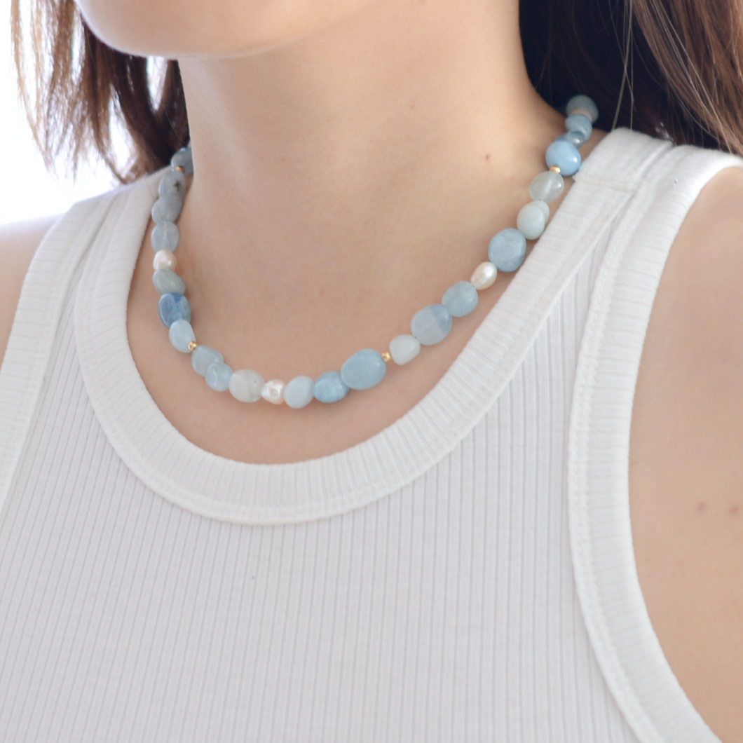 HN008 Aquamarine necklace