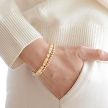 Load image into Gallery viewer, Helias gold beads bracelet | Gold filled beads and chain HB022
