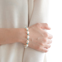 Load image into Gallery viewer, Margret bracelet | Freshwater pearls Turquoise stone HB021
